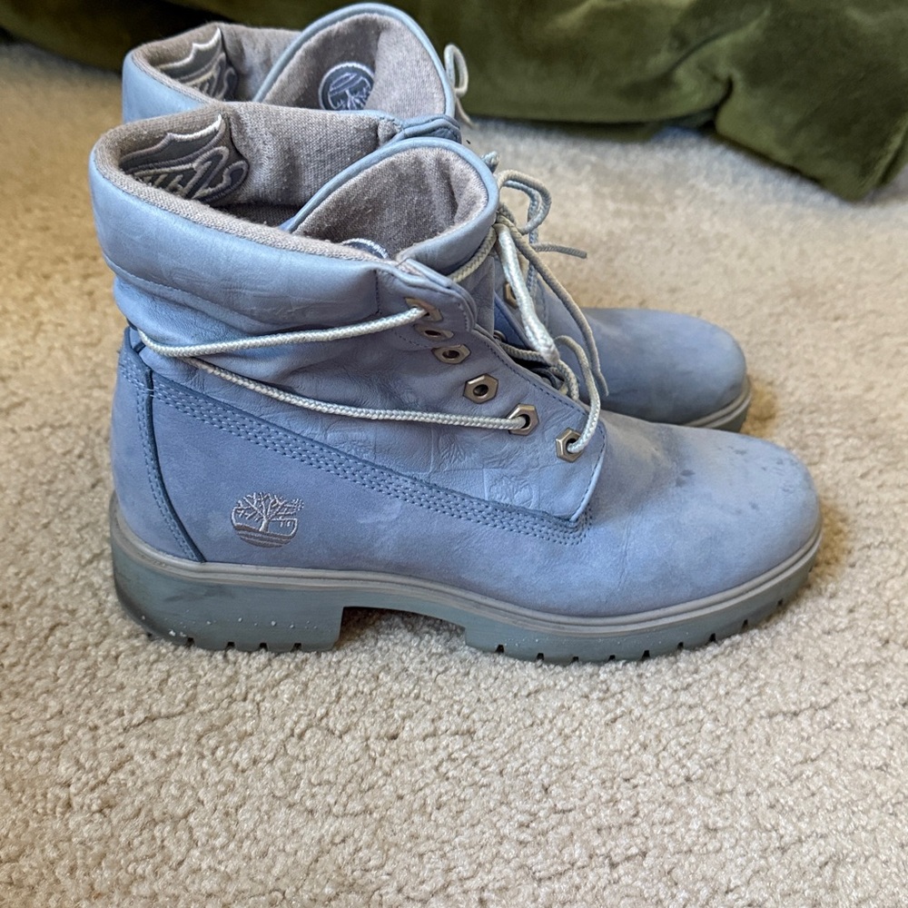 Timberland Sky Blue Lace-Up Boots
